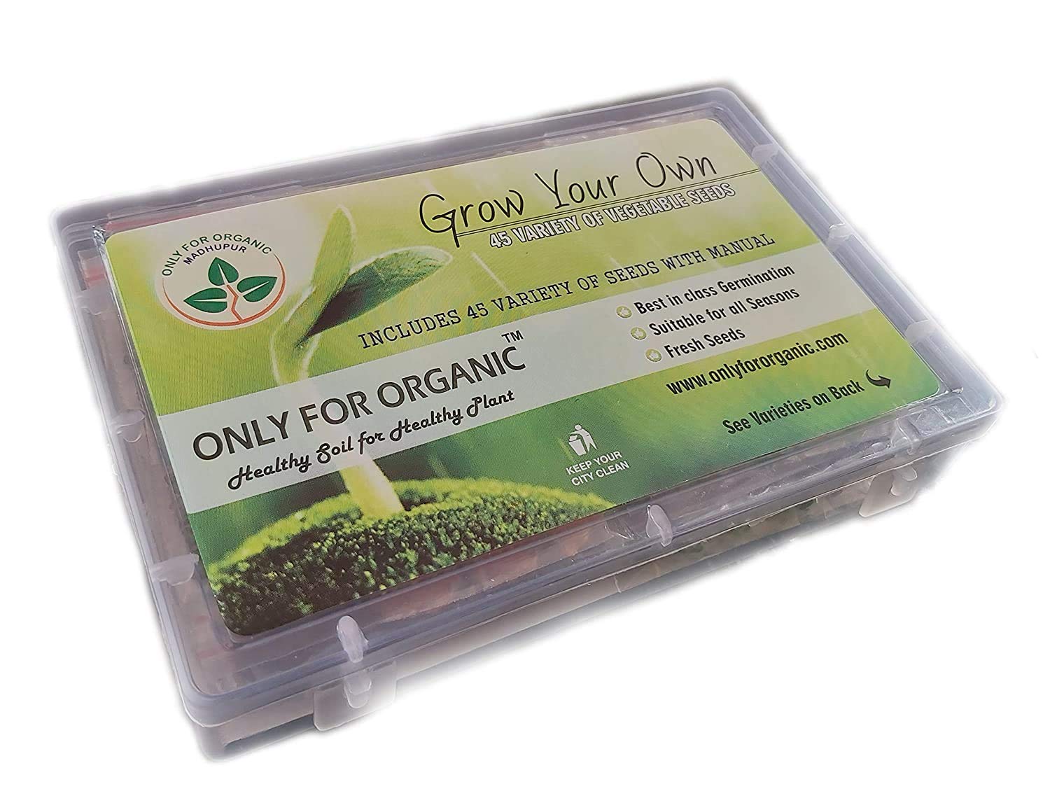ONLY FOR ORGANIC 45 Variety Of Vegetable Seeds With Instruction Manual