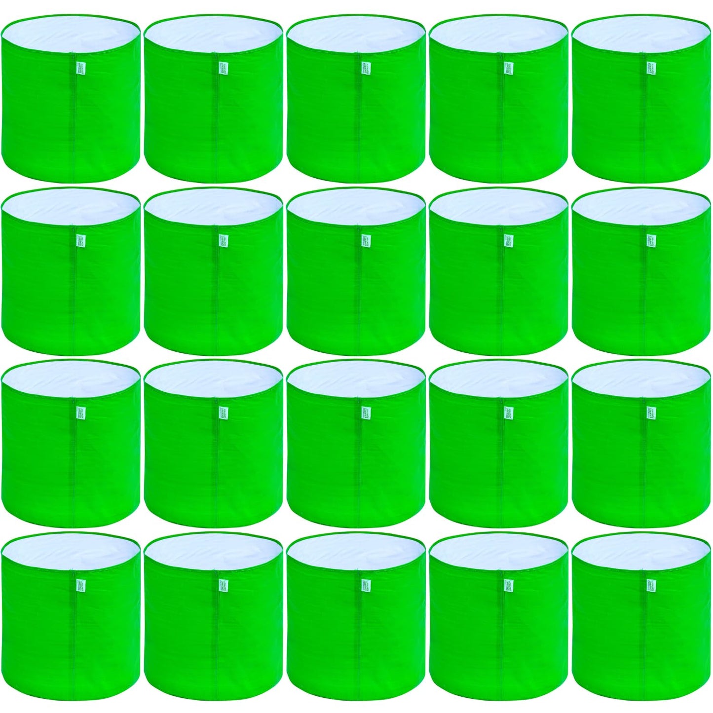 Anandi Green's Hdpe Uv Protected 260 GSM Round Green Colour Plants Grow Bags Suitable for Terrace and Vegetable Gardening 18x6 inch Pack of 4